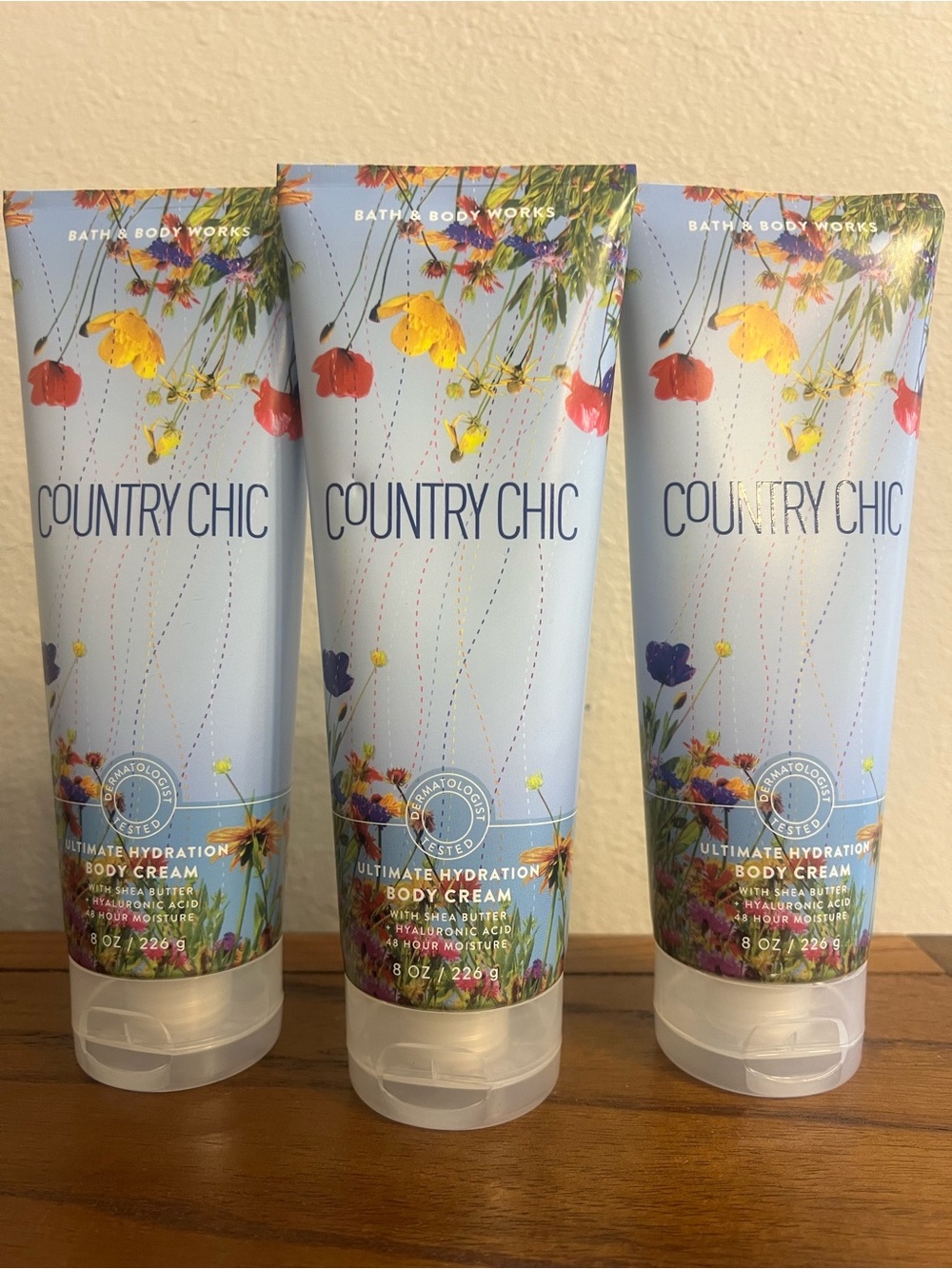 Bath & Body Works Country Chic Ultimate Hydration Body Cream, Set of 3, New